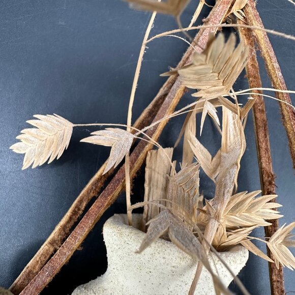 Vintage Wall Vase Jimmie Floyd Stoneware Pottery Leaf Clay Art 1978 Botanical - Picture 9 of 11